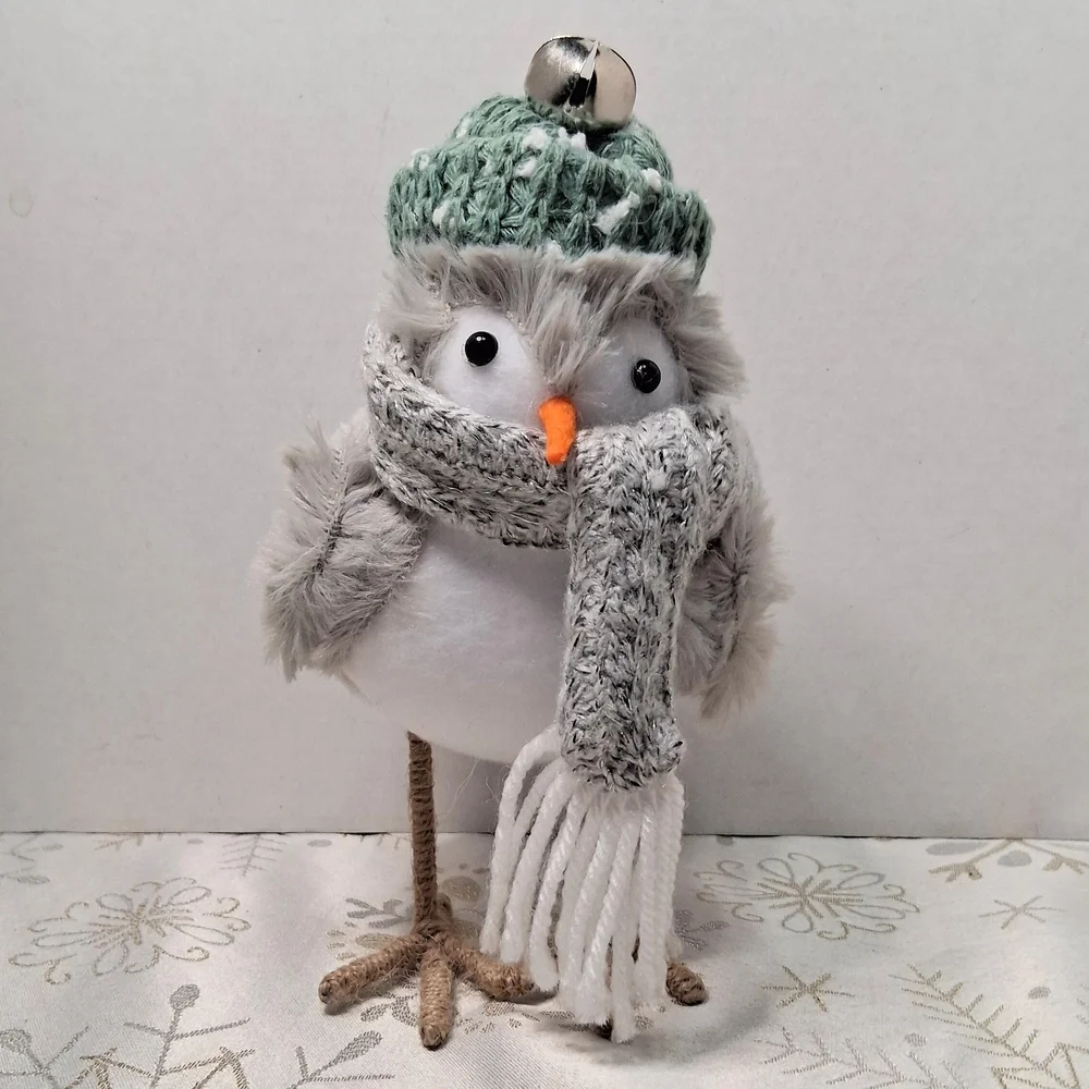 Winter Bird Christmas Figurine Cozy Knit Scarf & Hat Bell Target Wondershop